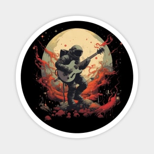 Astronaut Guitarist Cosmic Space Art Magnet